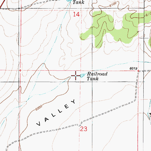 Topographic Map of Railroad Tank, NM