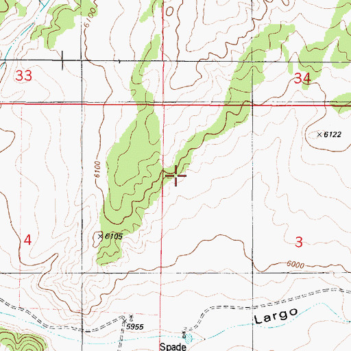Topographic Map of Spade Windmill, NM