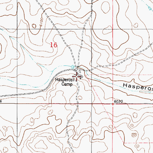 Topographic Map of Hasperos Camp, NM