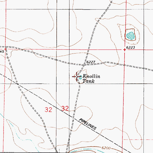 Topographic Map of Knollin Tank, NM