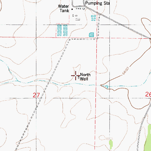 Topographic Map of North Well, NM