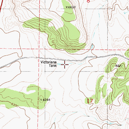 Topographic Map of Victoriana Tank, NM