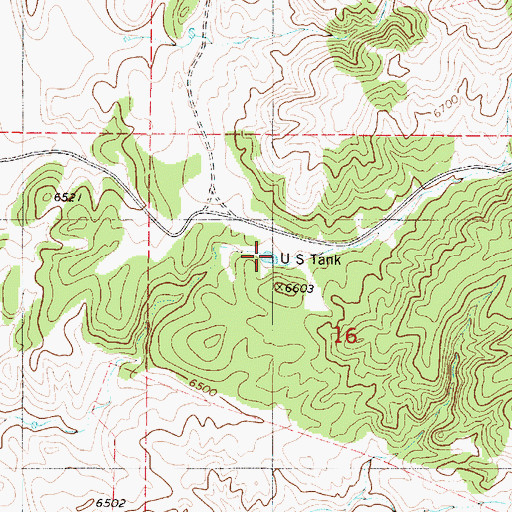 Topographic Map of US Tank, NM