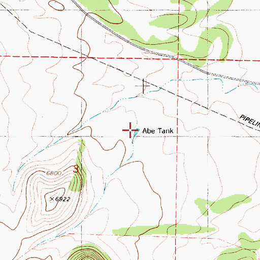 Topographic Map of Abe Tank, NM