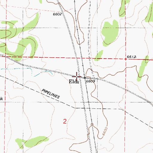 Topographic Map of Elda, NM