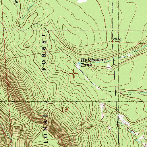 Topographic Map of Hutcherson Tank, NM