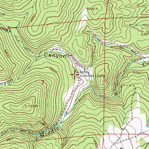 Topographic Map of Abbey Summer Camp, CO