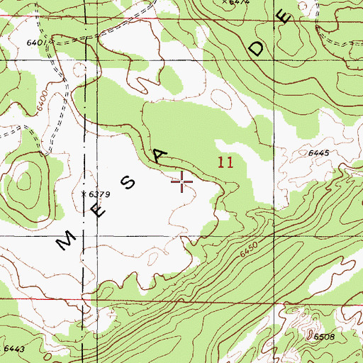 Topographic Map of Mesa Trick Tank, NM