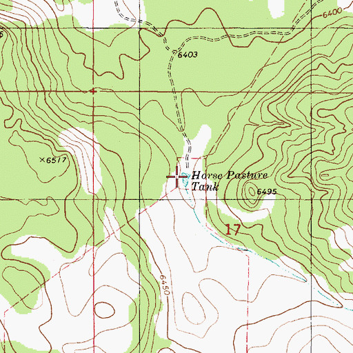 Topographic Map of Horse Pasture Tank, NM