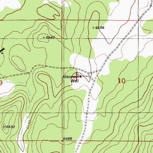 Topographic Map of Atkinson Well, NM