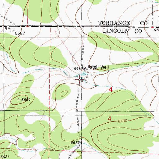 Topographic Map of South Tank, NM