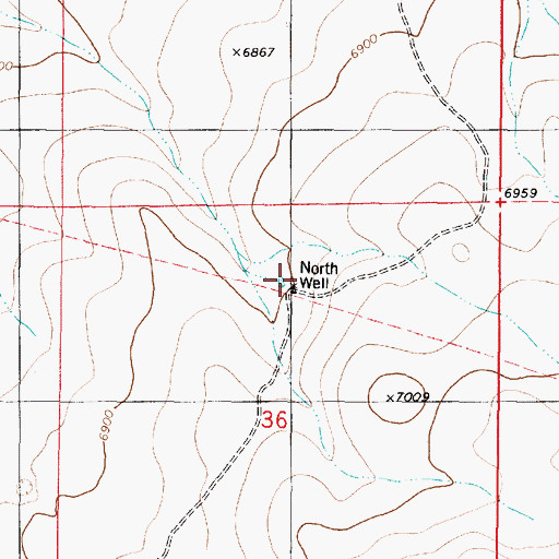 Topographic Map of North Well, NM