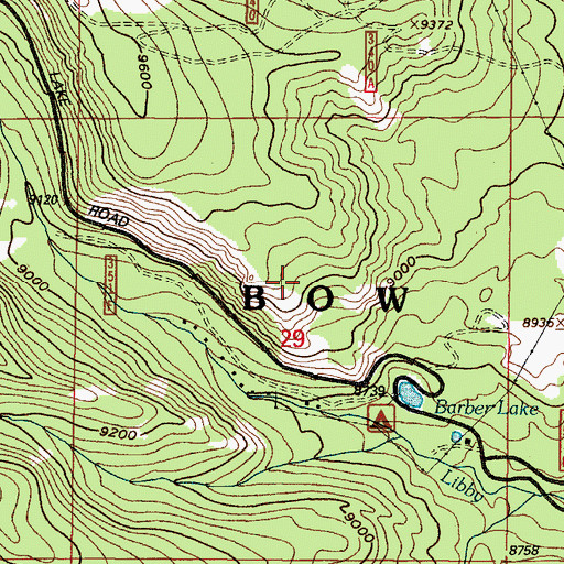Topographic Map of Snowy Range Lodge, WY