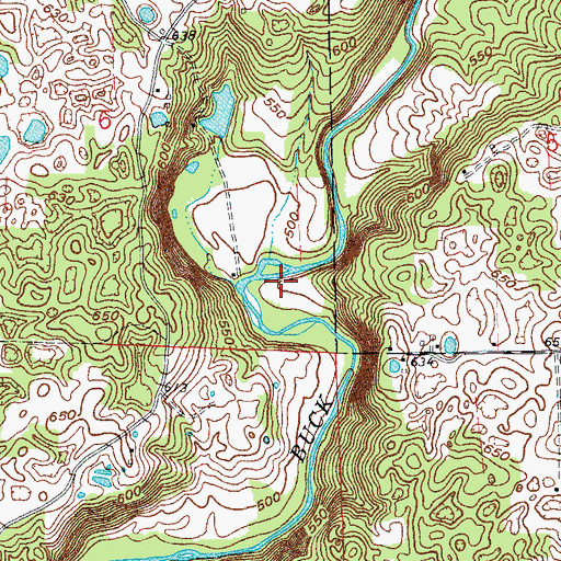 Topographic Map of Crown Hill Cemetery, IN