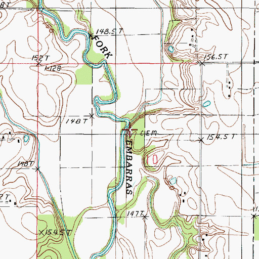 Topographic Map of Sand Rock Cemetery, IL