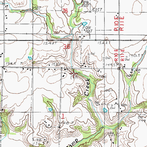 Topographic Map of Shiloh Cemetery, IL
