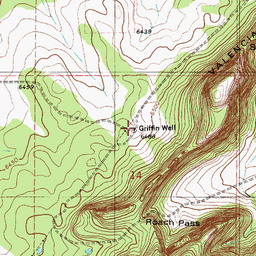 Topographic Map of Griffin Well, NM