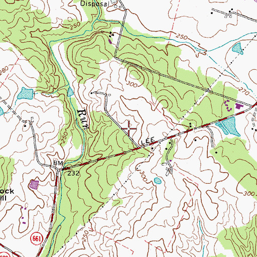 Topographic Map of Westfield High School, VA