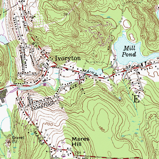 Topographic Map of All Saints Episcopal Church, CT