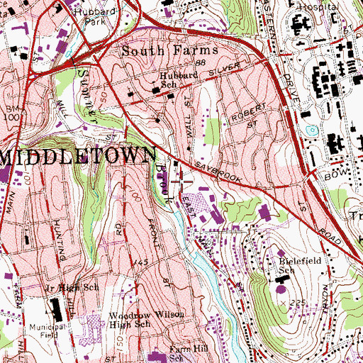 Topographic Map of Bethel Apostolic Church, CT