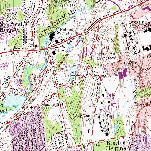 Topographic Map of Butternut Hollow Park, CT