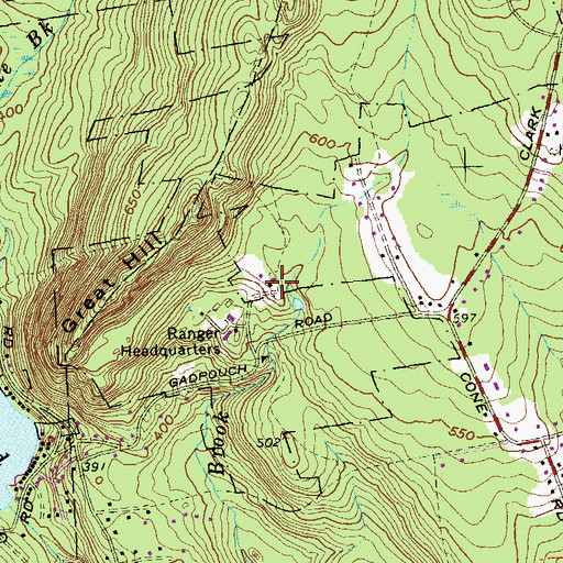 Topographic Map of Camp Jenkins (historical), CT
