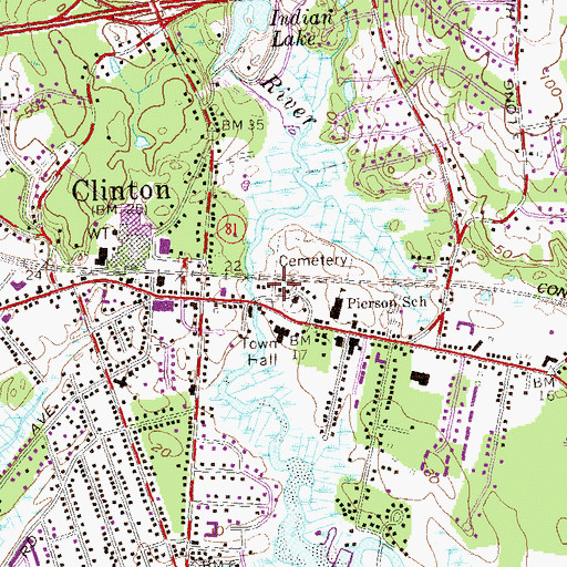 Topographic Map of Captain Elisha White House Museum, CT