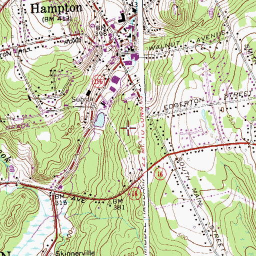 Topographic Map of Center School, CT