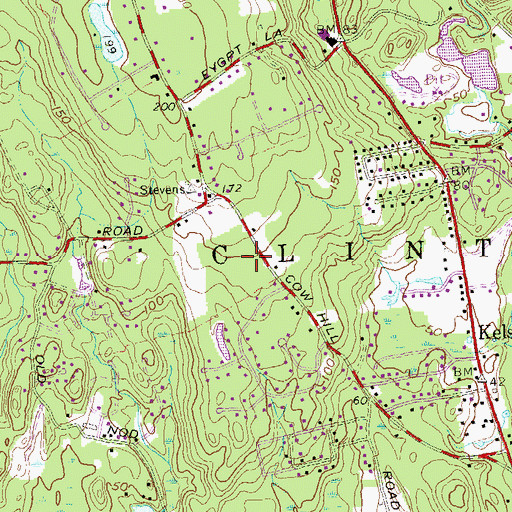 Topographic Map of Chamaud Vineyards, CT