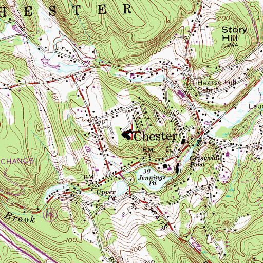 Topographic Map of Chester Elementary School, CT