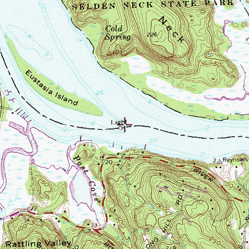 Topographic Map of Chester Rock, CT