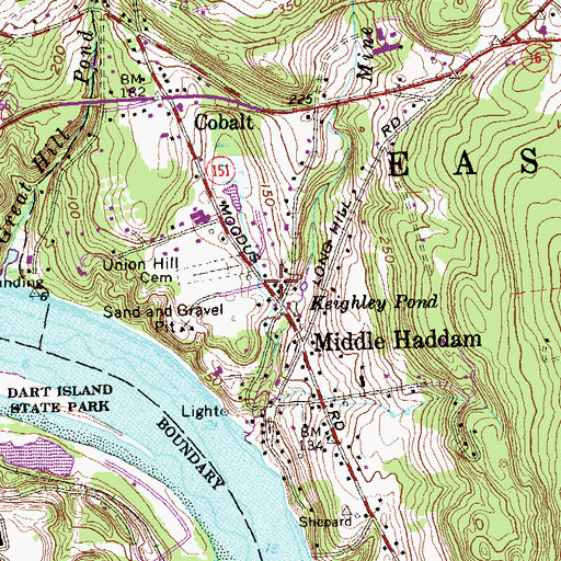 Topographic Map of Christ Church, CT