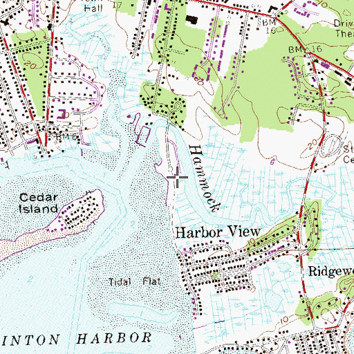 Topographic Map of Clinton Town Beach, CT