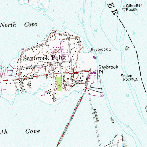 Topographic Map of Collegiate College (historical), CT