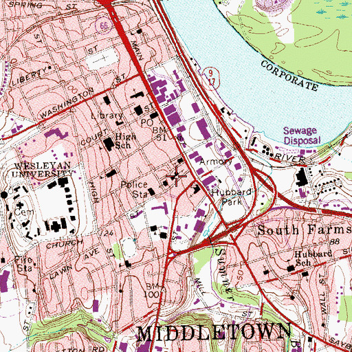 Topographic Map of Congregation Adath Israel, CT