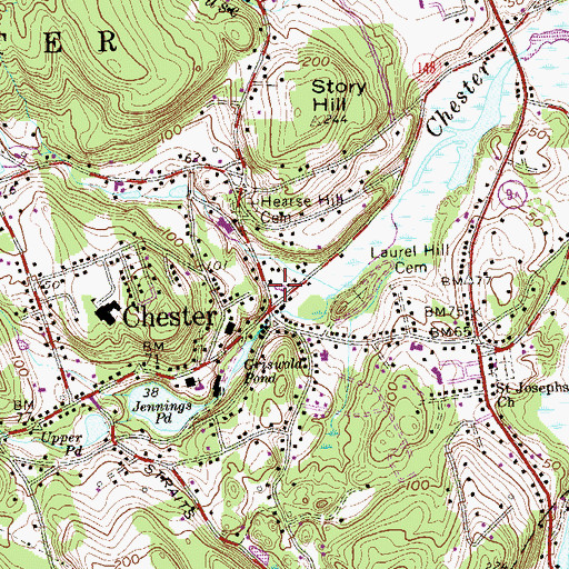 Topographic Map of Connecticut River Artisans Cooperative, CT