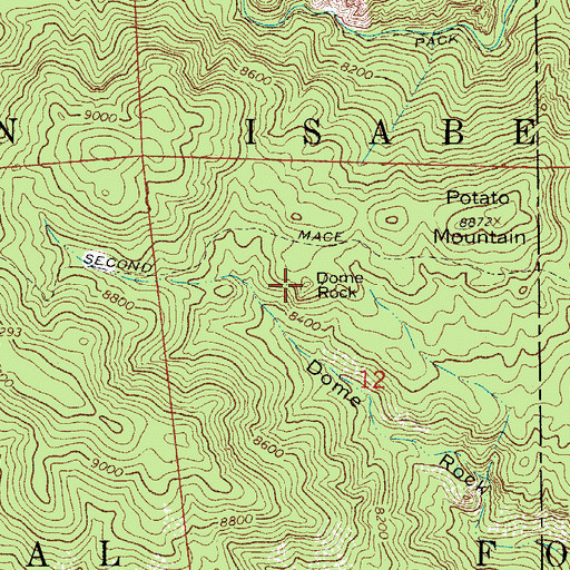 Topographic Map of Dome Rock, CO