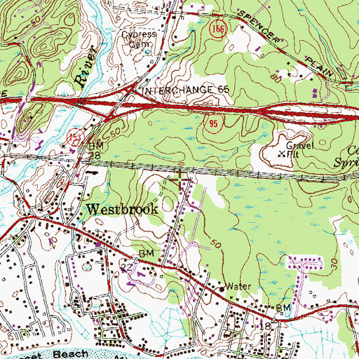 Topographic Map of Daisy Ingraham School, CT