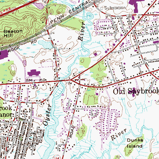 Topographic Map of Emmanuel Baptist Church, CT