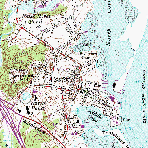 Topographic Map of First Baptist Church, CT