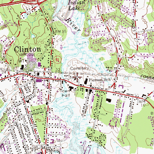 Topographic Map of First Church of Christ Congregation, CT