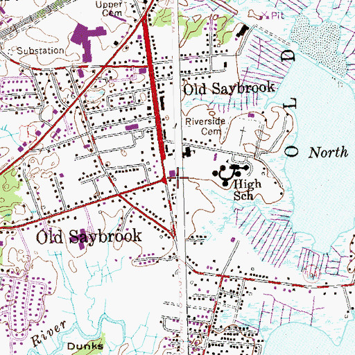 Topographic Map of First Church of Christ Scientist, CT