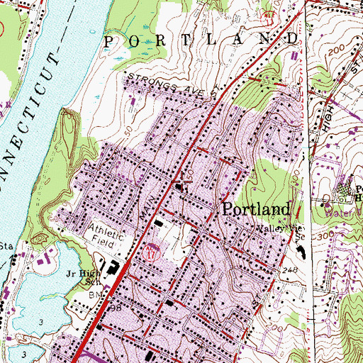 Topographic Map of First Congregational Church, CT