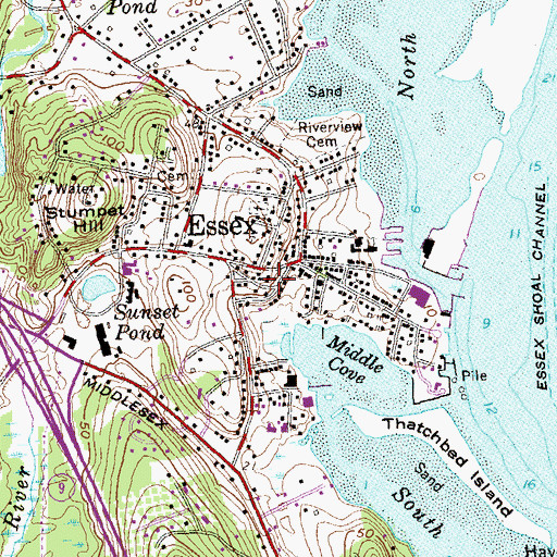 Topographic Map of First Congregational Church, CT