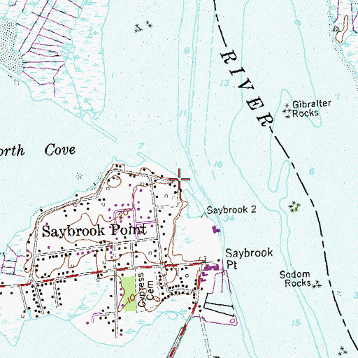 Topographic Map of Fort Fenwick (historical), CT