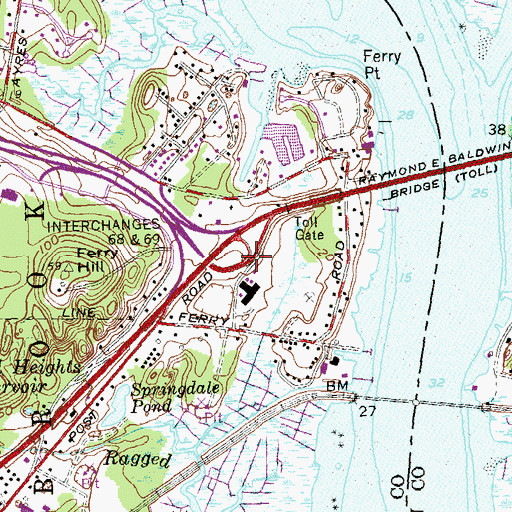 Topographic Map of Gladeview Convalescent Home, CT