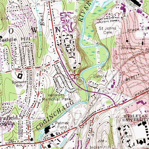 Topographic Map of Godfrey Memorial Library, CT