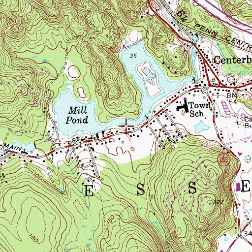 Topographic Map of Hollycroft Foundation, CT