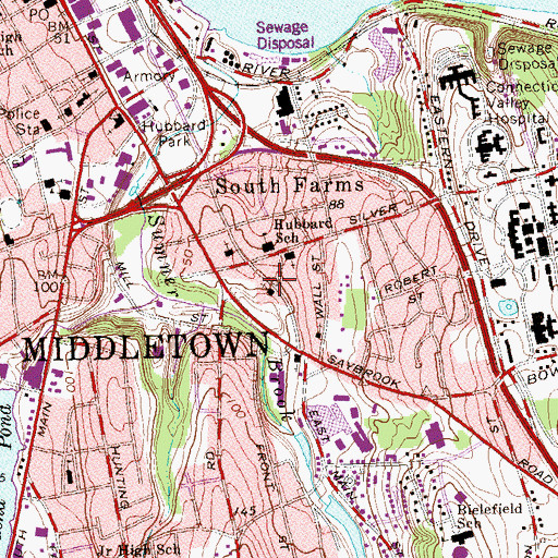Topographic Map of House of God Church, CT