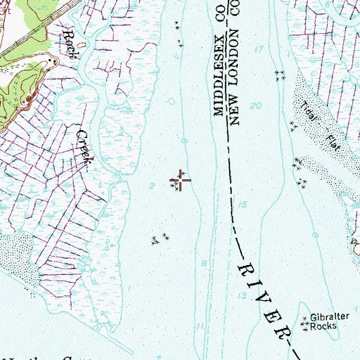 Topographic Map of Ingraham Rocks, CT